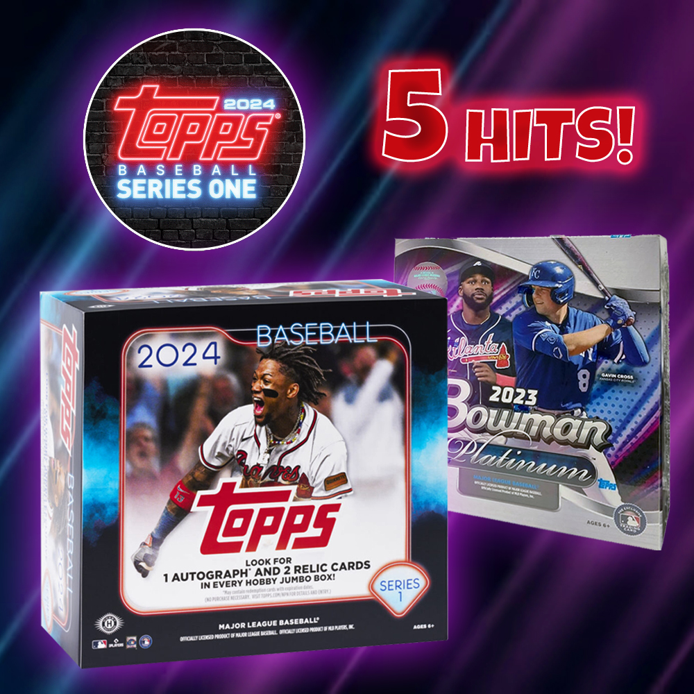 SATURDAY 730 PM 2024 Topps Series 1 Baseball HTA Jumbo + 2023 Bowman